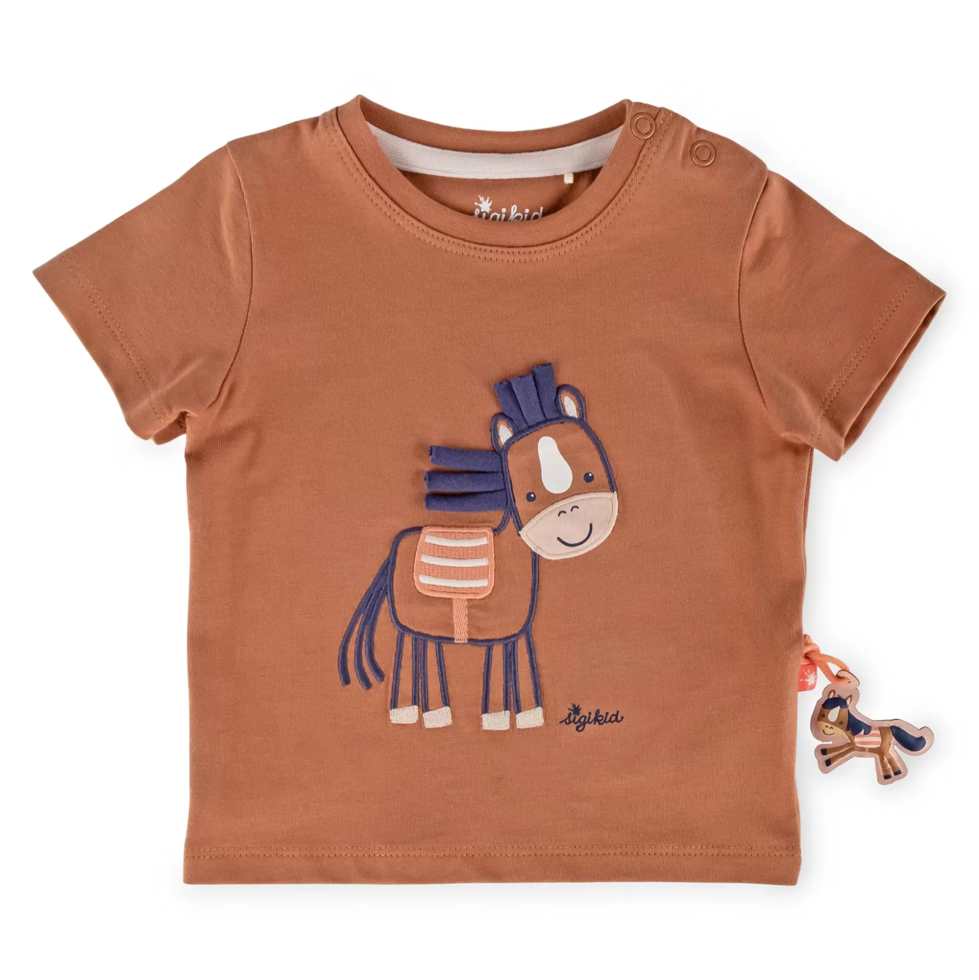 Bebe Sigikid Baby T-Shirt Mit Pferde Motiv, Hellbraun