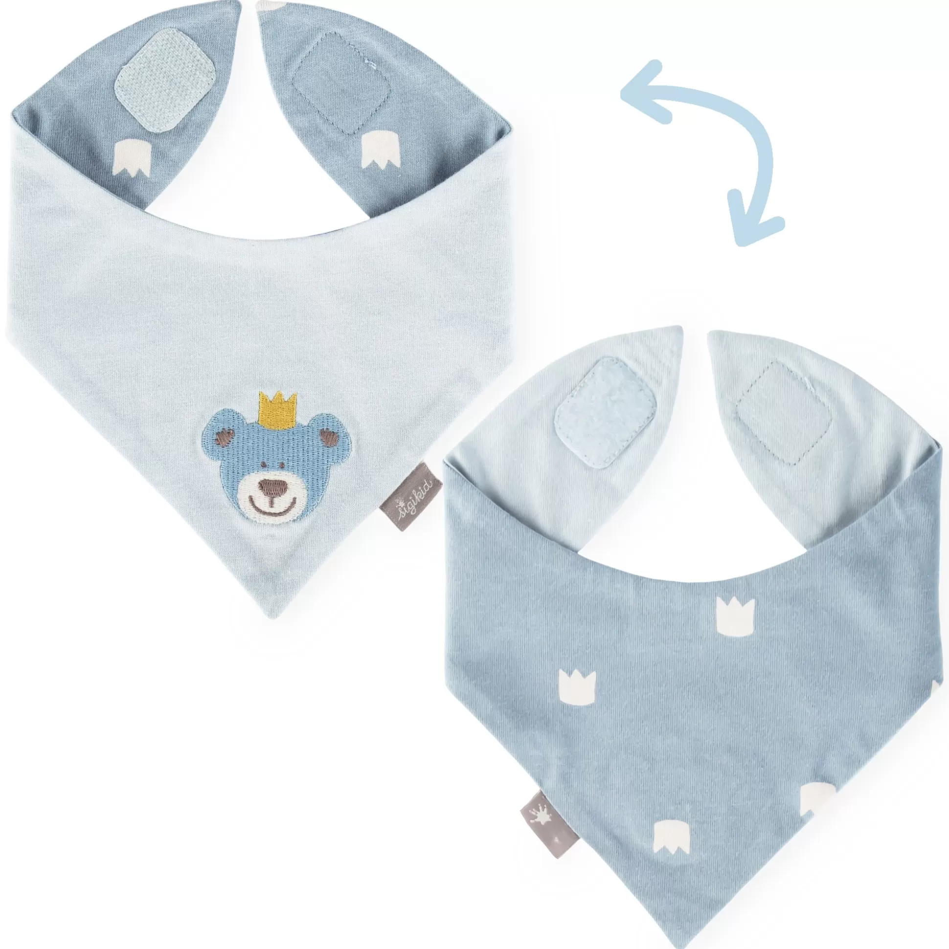 Bebe Sigikid Baby Wendehalstuch Kronchen Bar, Blau