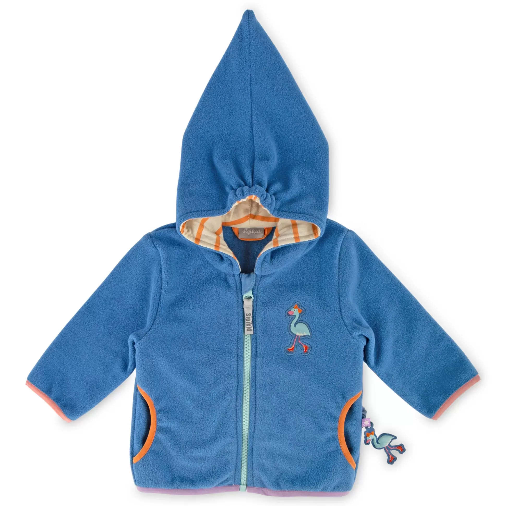 Bebe Sigikid Blaue Baby Fleecejacke Wild Flamingo