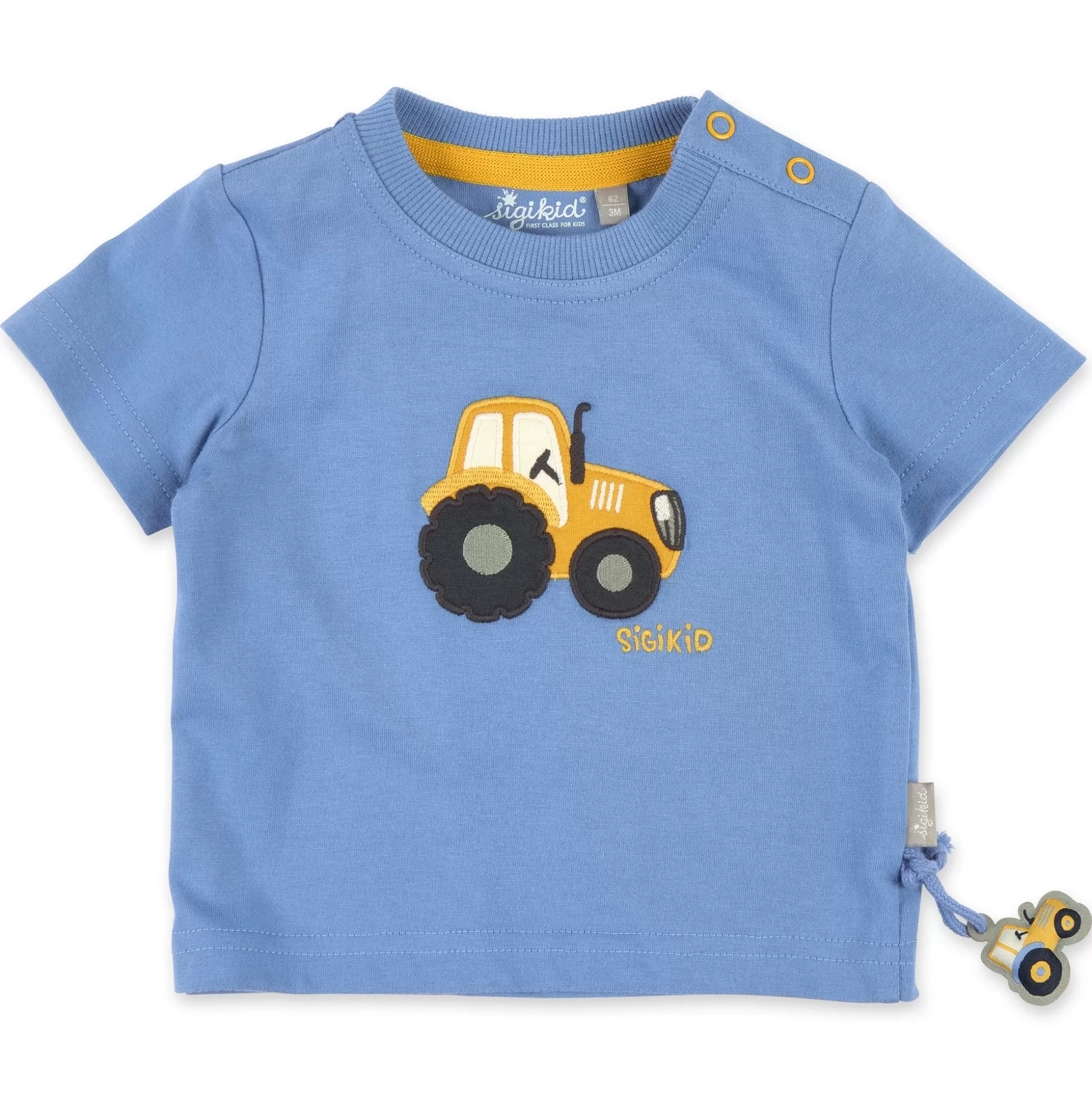 Bebe Sigikid Blaues Baby T-Shirt Gelber Traktor