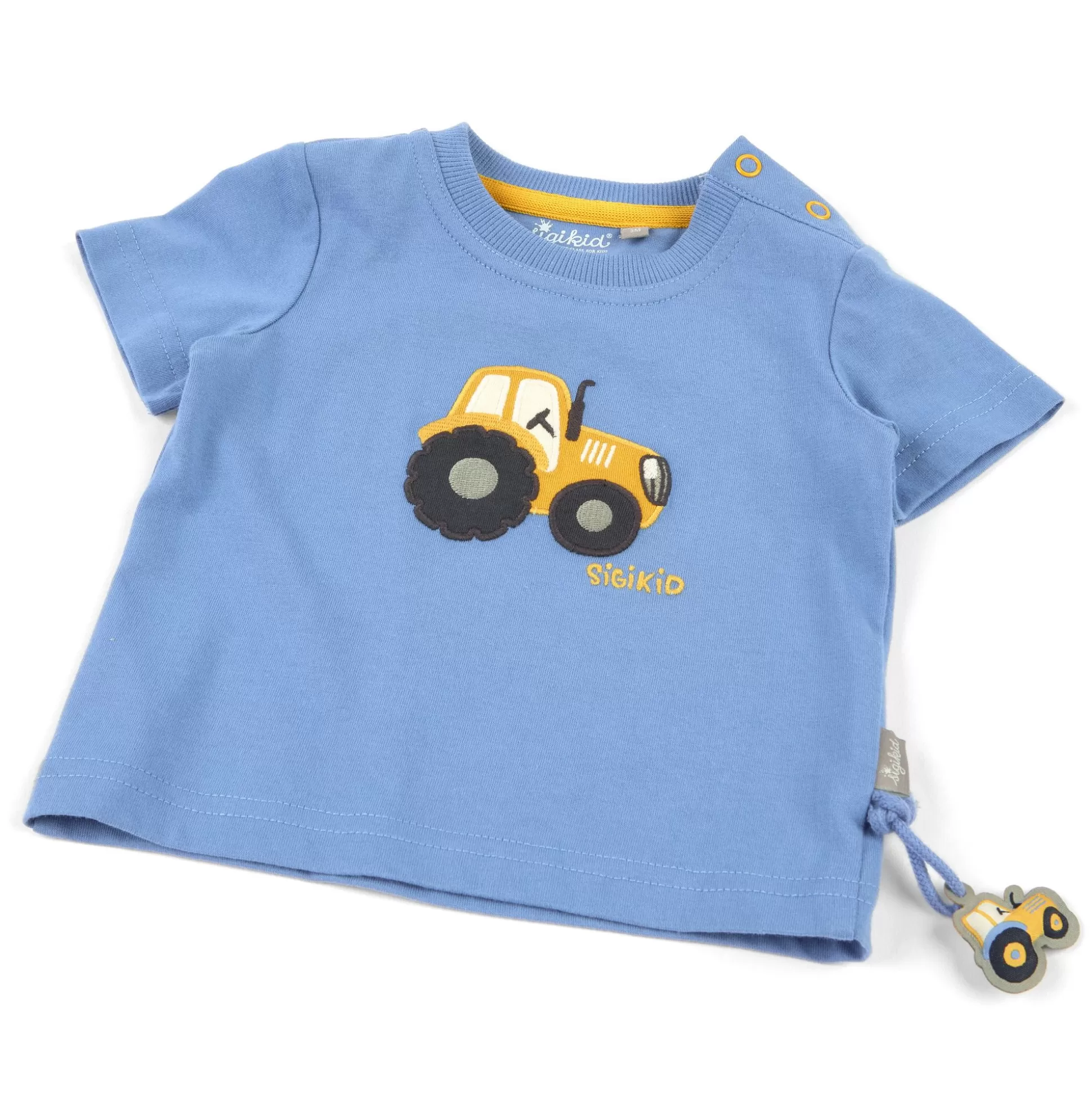 Bebe Sigikid Blaues Baby T-Shirt Gelber Traktor