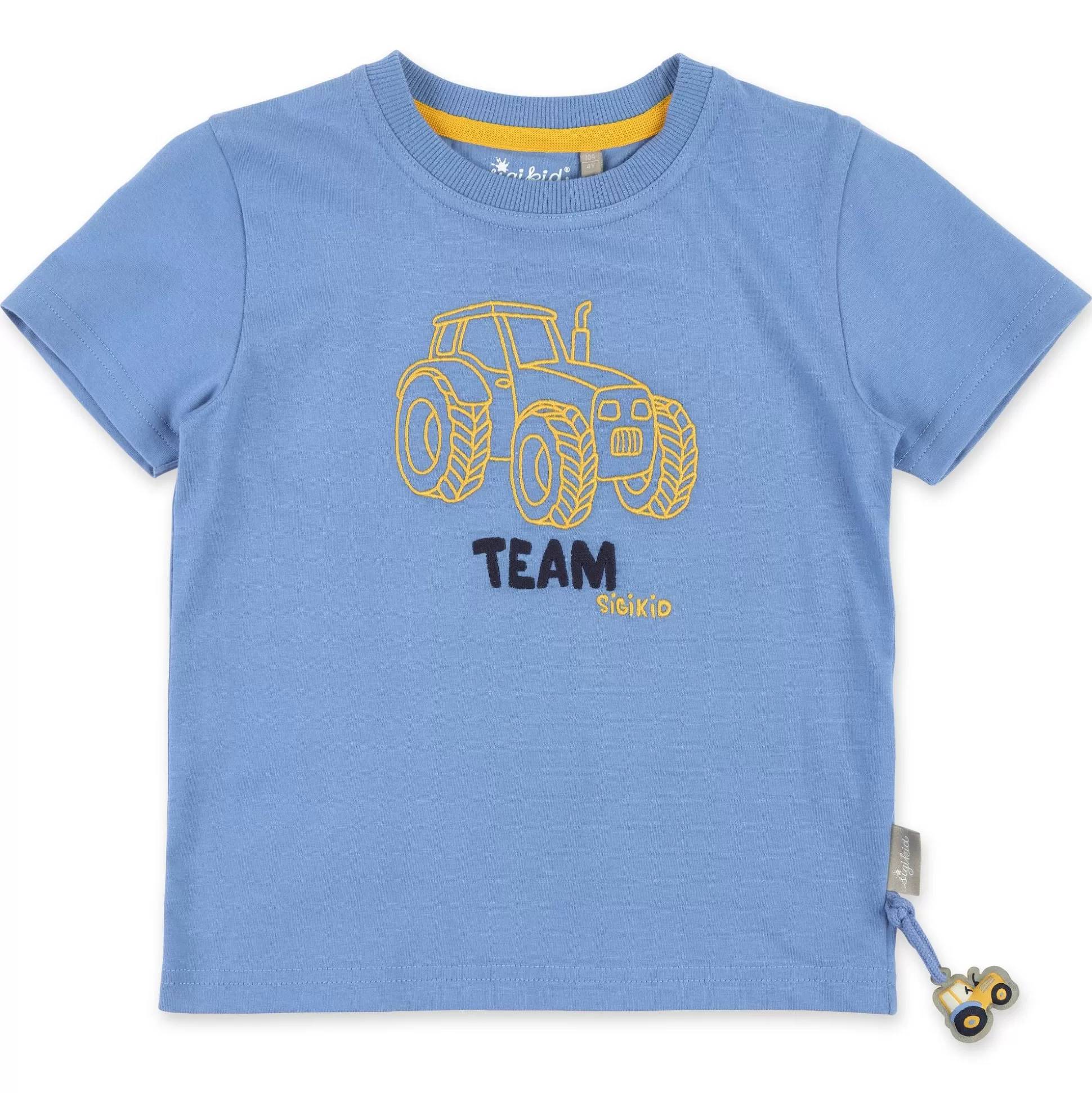 Bebe Sigikid Blaues Kinder T-Shirt Mit Stickmotiv Traktor