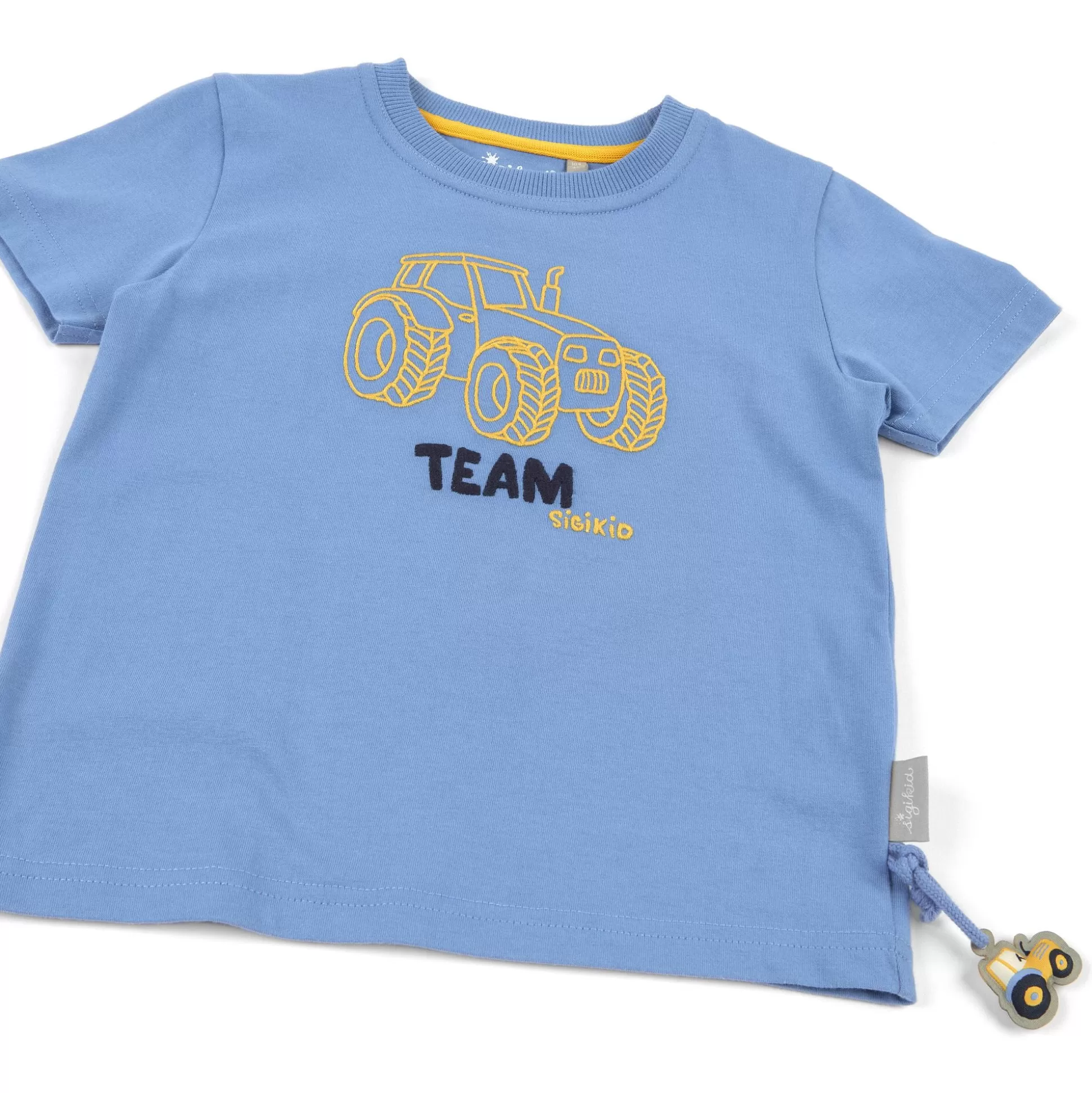 Bebe Sigikid Blaues Kinder T-Shirt Mit Stickmotiv Traktor