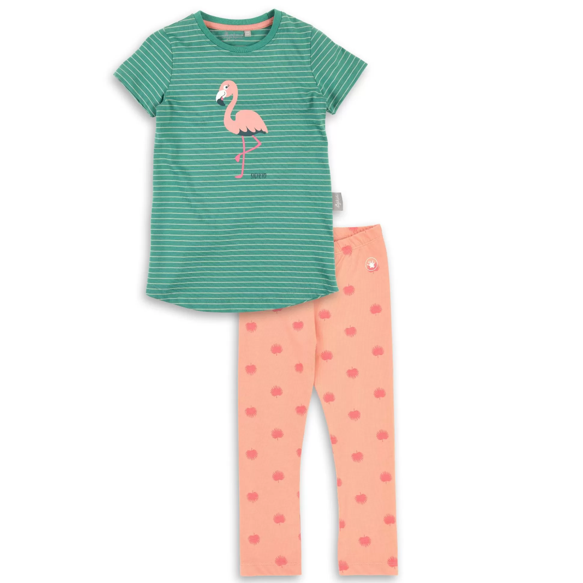 Bebe Sigikid Kinder Schlafanzug Flamingo, Rosa-Grun