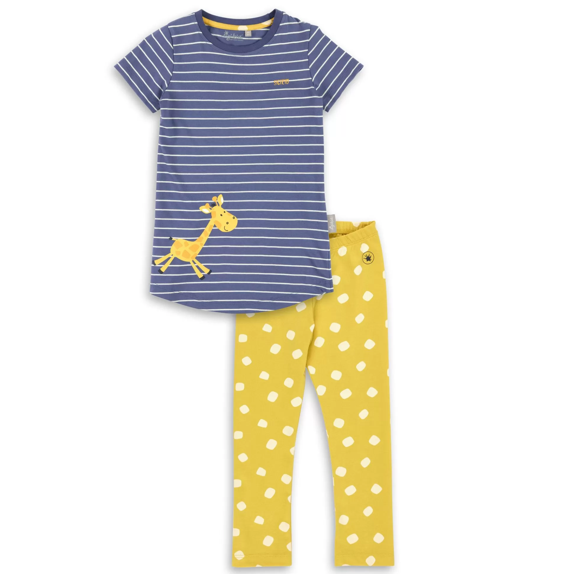 Bebe Sigikid Kinder Schlafanzug Giraffe, Gelb-Blau