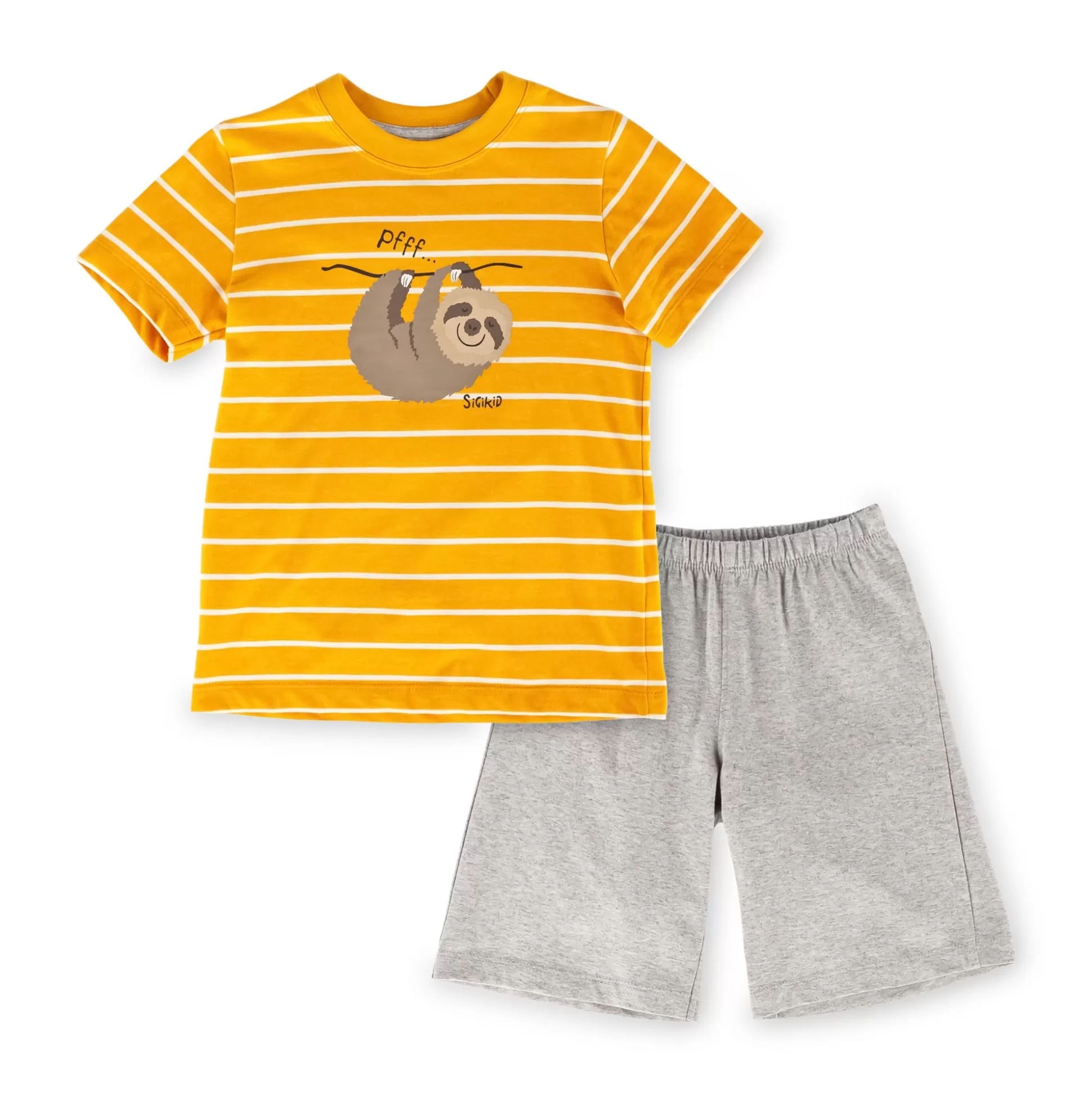 Bebe Sigikid Kinder Shorty Pyjama Faultier, Gelb