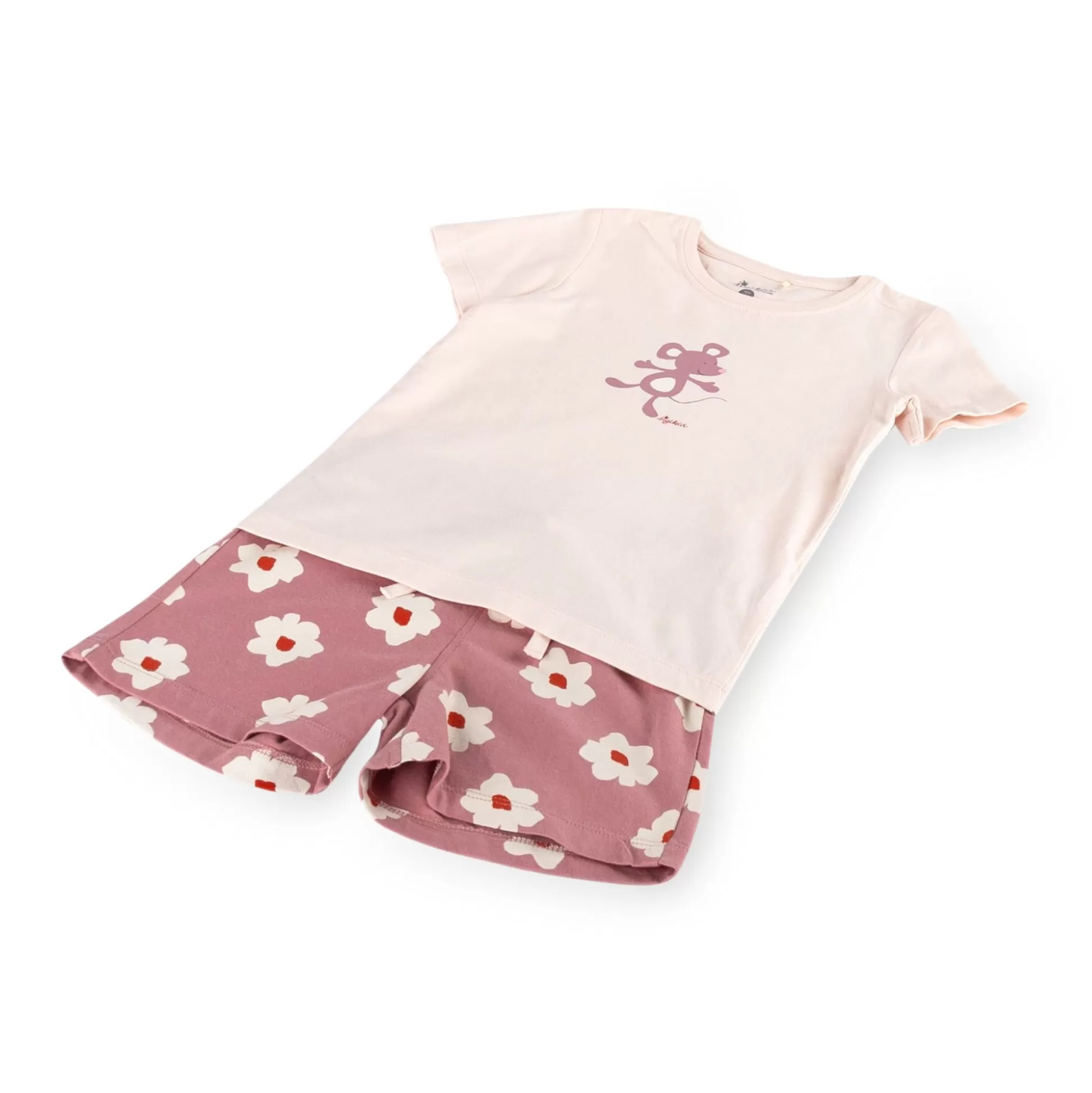 Bebe Sigikid Kinder Shorty Pyjama Maus, Rosa