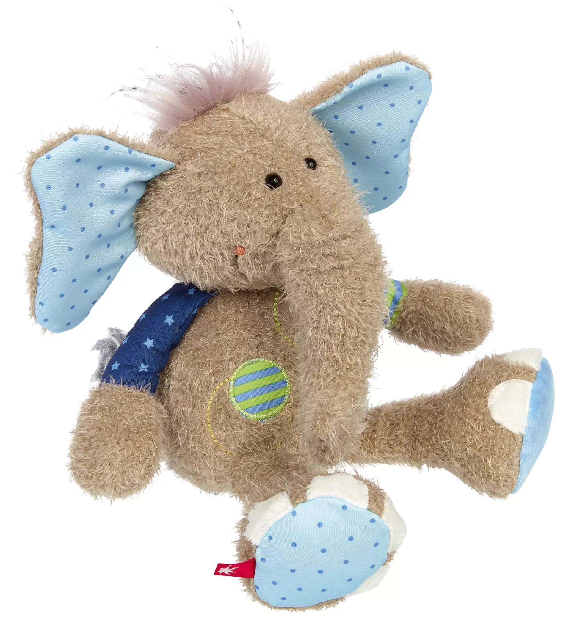Bebe Sigikid Kuscheltier Elefant Blau, Patchwork Sweety
